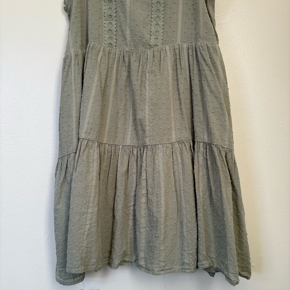 Altar'd State Green Tiered Dress Size Large - Picture 7 of 11